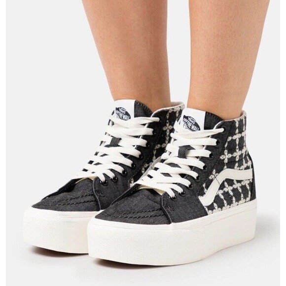 Vans Unisex Denim Sk8-Hi Tapered Stackform Sneakers, M6.5, W8.0 - Picture 2 of 9